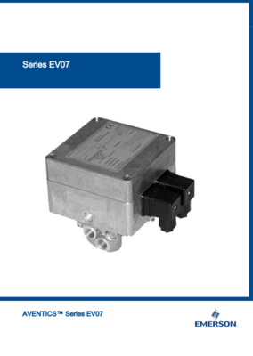 AVENTICS EV07 CATALOG EV07 SERIES: E/P PRESSURE REGULATOR